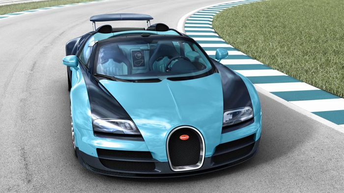Η Veyron Grand Sport Vitesse Legend Jean-Pierre Wimille είναι μια ειδική επετειακή έκδοση, σε μπλε χρώμα με εκτεταμένη χρήση ανθρακονήματος σε όλο το 
